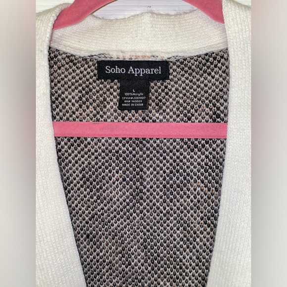 SOHO APPAREL Women’s Leopard Pattern  Casual Long Cardigan Size L (#bundle&save) - Picture 4 of 11